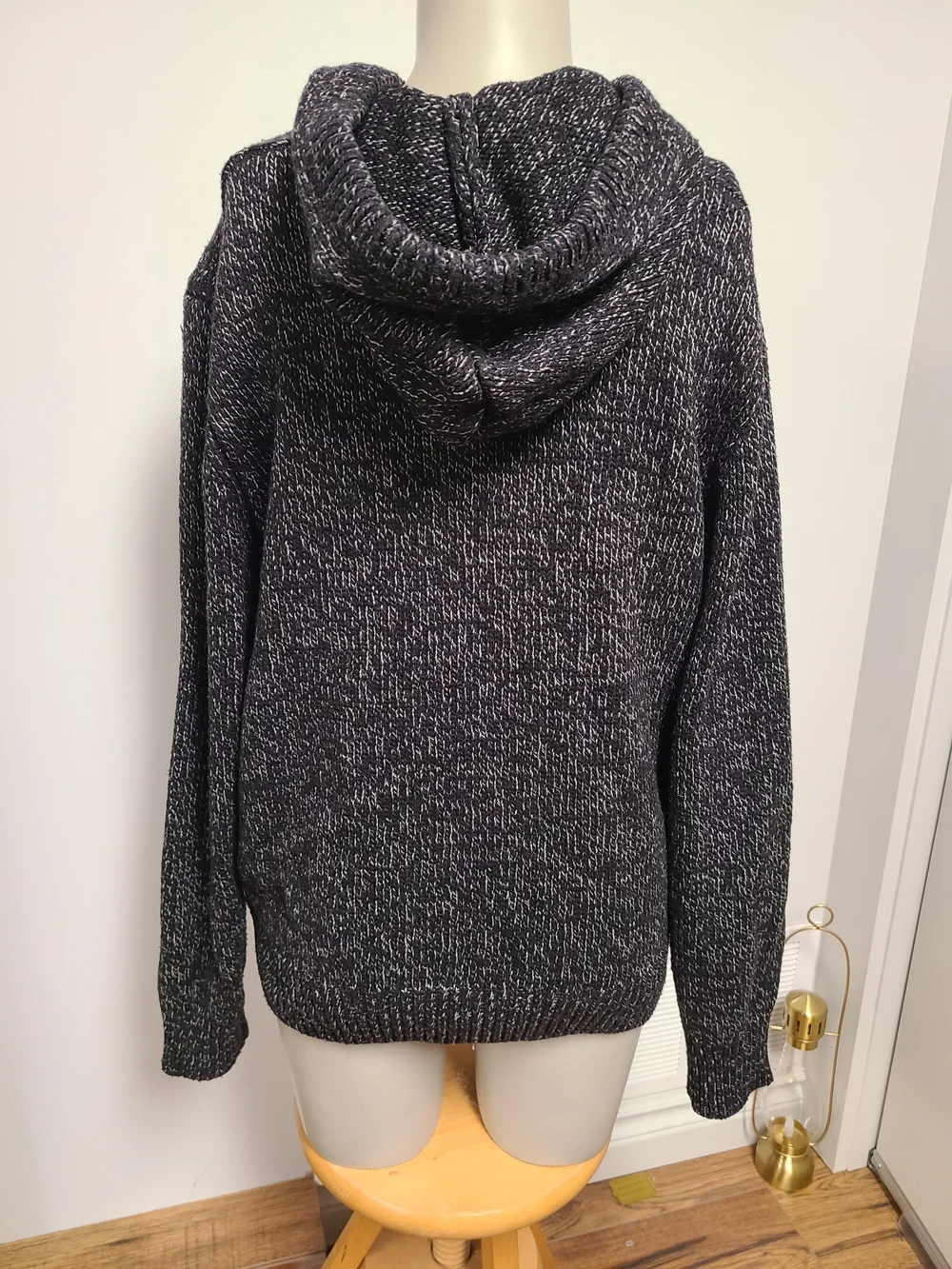 Roots Black & White Marled Knit Hoodie - Picture 5 of 6